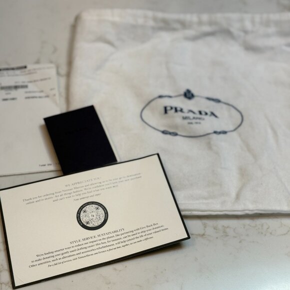 Prada white Saffiano Leather Purse with Gold chain - Picture 6 of 6